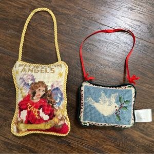 Christmas Needlepoint Doorknob Hangers